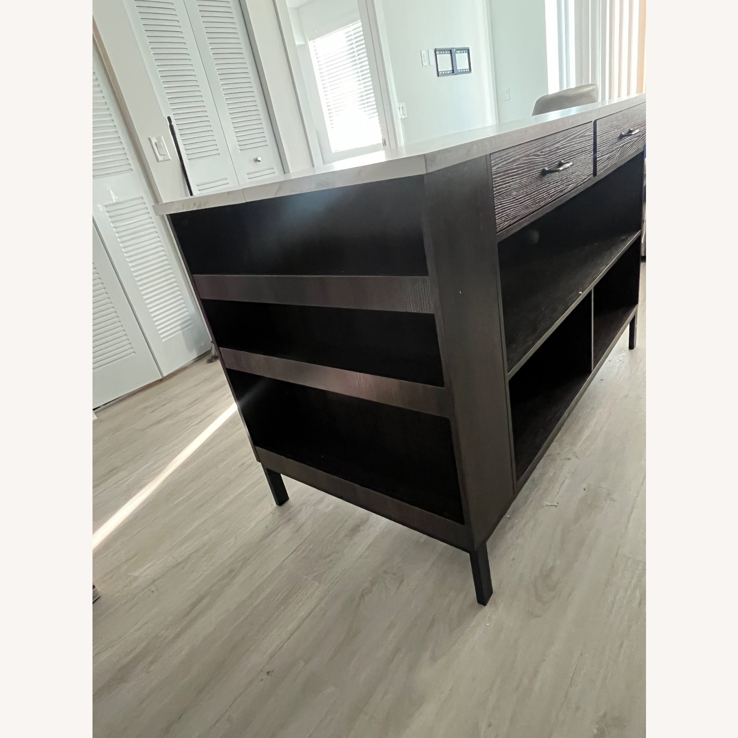 Home Depot Dark Brown Wood Kitchen Island - image-3