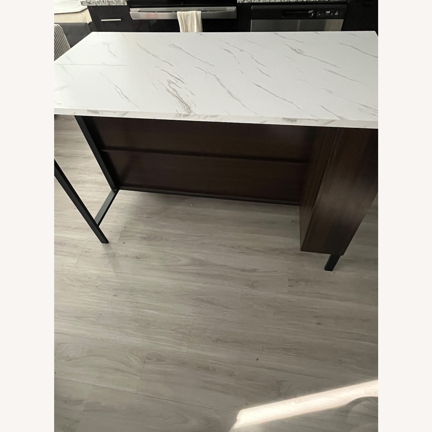 Home Depot Dark Brown Wood Kitchen Island - image-2