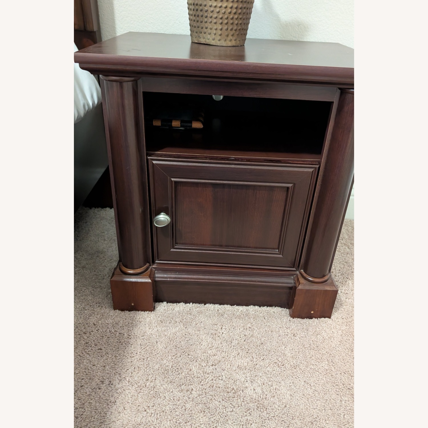 Ashley Furniture Dark Brown Wood Queen Bed - image-5