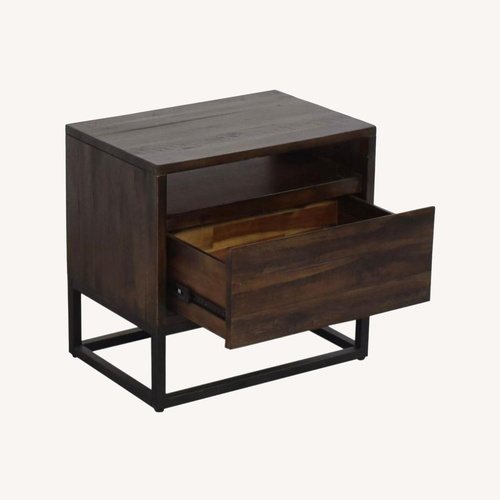 Used West Elm Logan Dark Brown Nightstands for sale on AptDeco