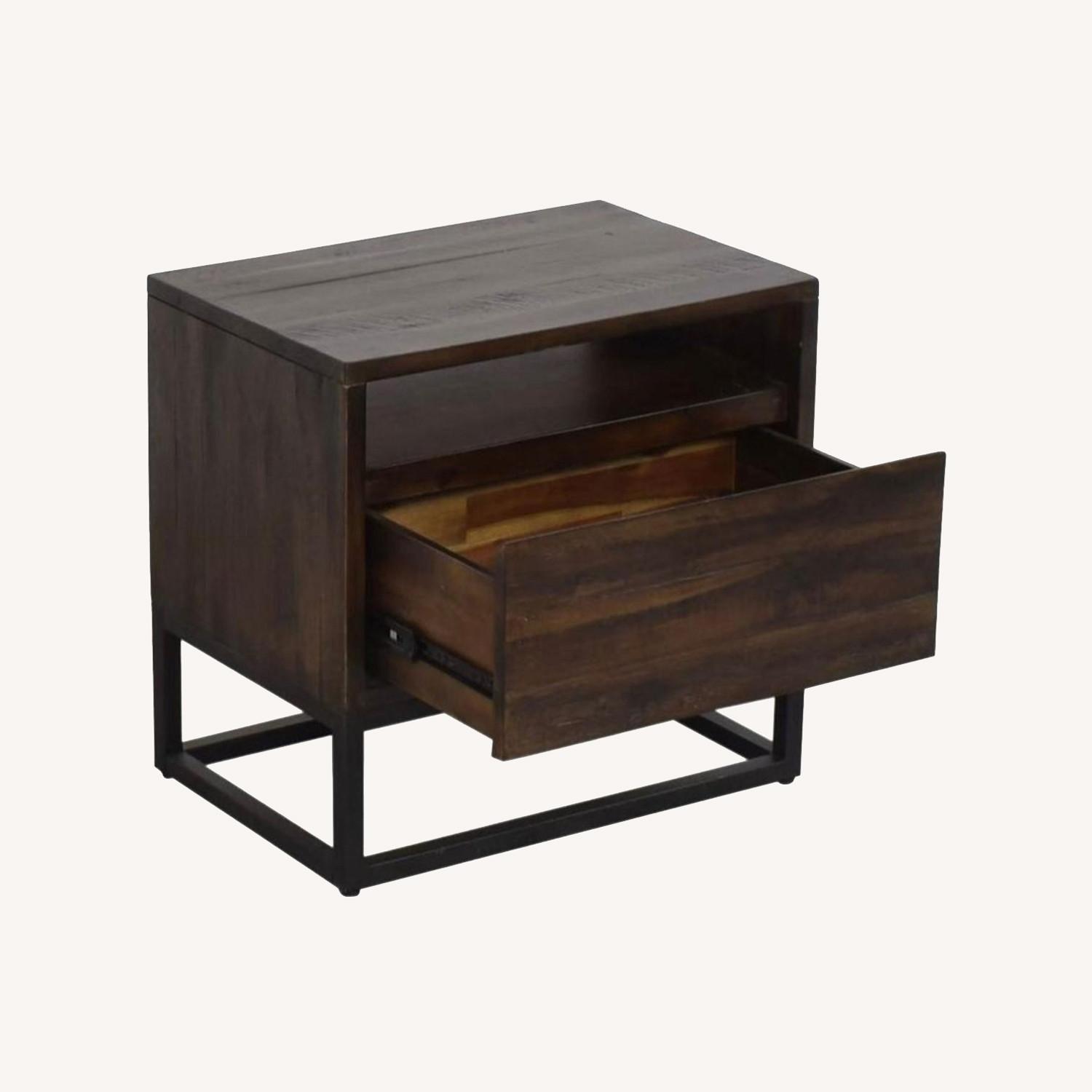 West Elm Logan Dark Brown Nightstands - image-0