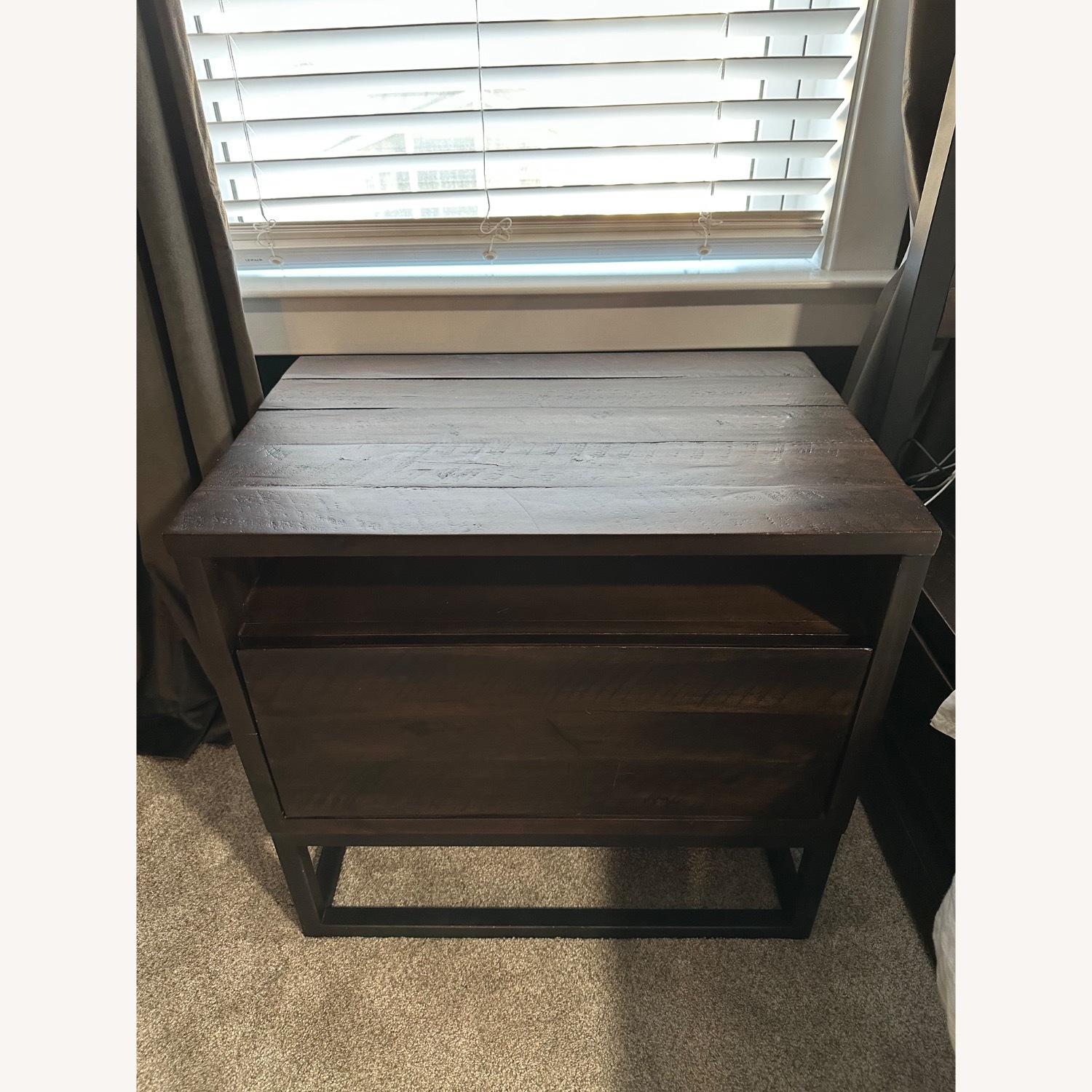 West Elm Logan Dark Brown Nightstands - image-3