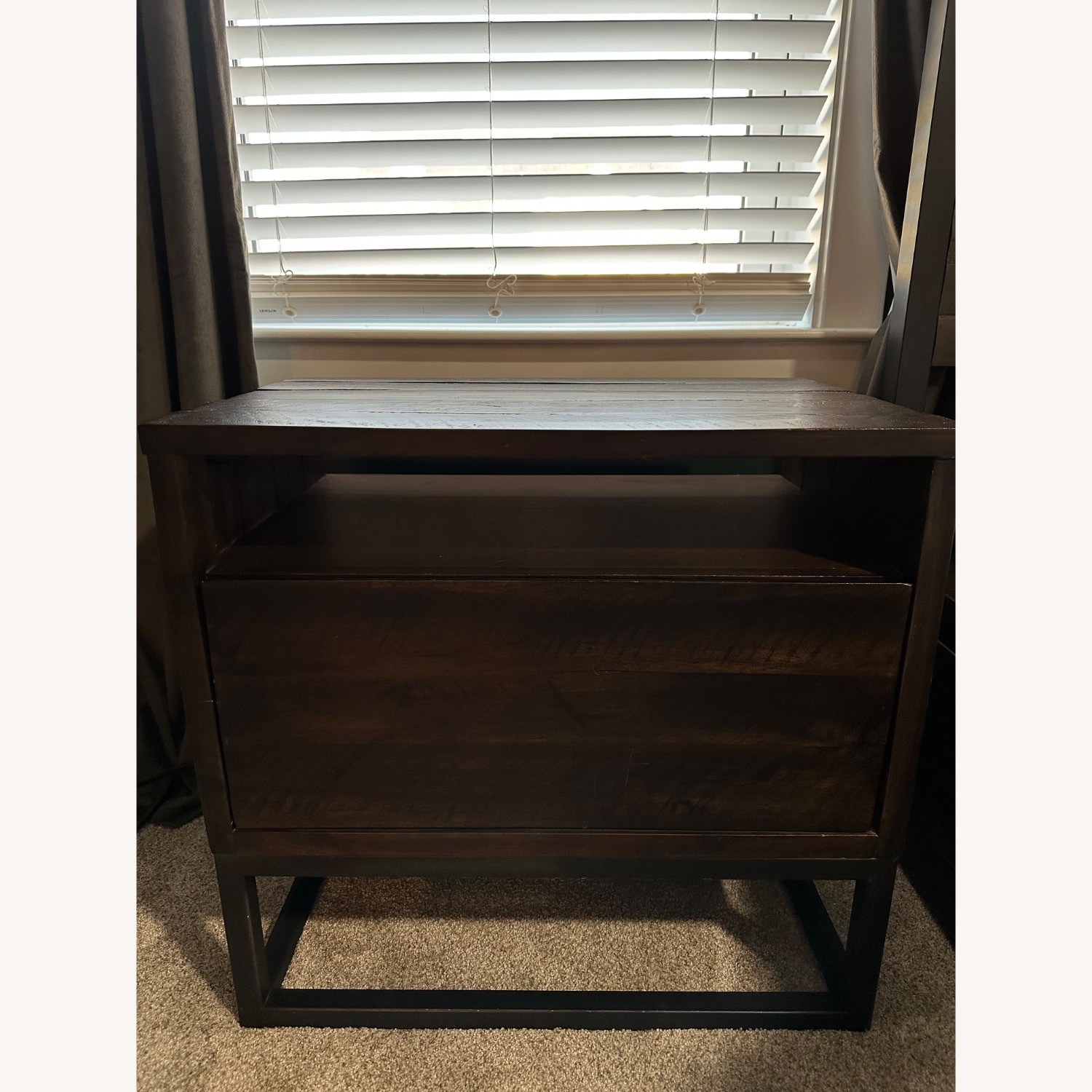 West Elm Logan Dark Brown Nightstands - image-2