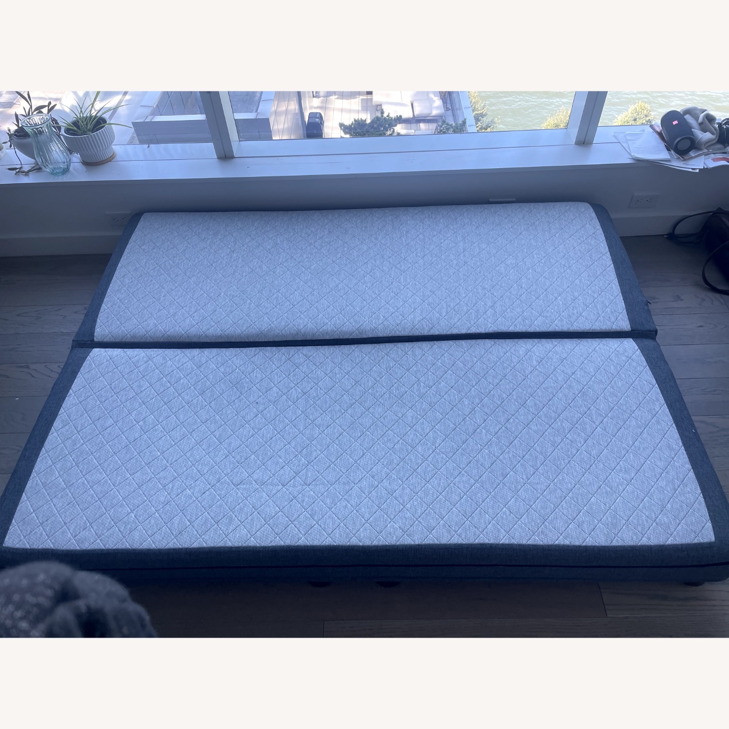 Burrow Dark Gray Fabric Chaise Lounge - image-5