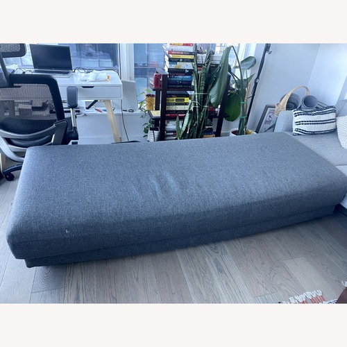 Used Burrow Dark Gray Fabric Chaise Lounge for sale on AptDeco