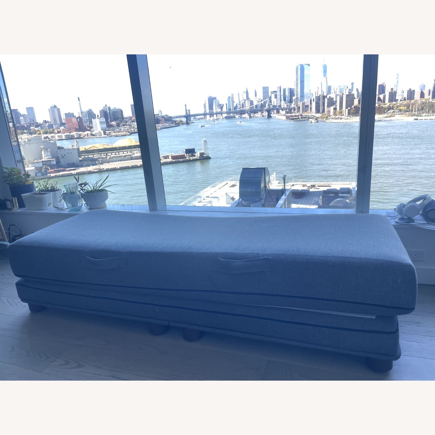 Burrow Dark Gray Fabric Chaise Lounge - image-3