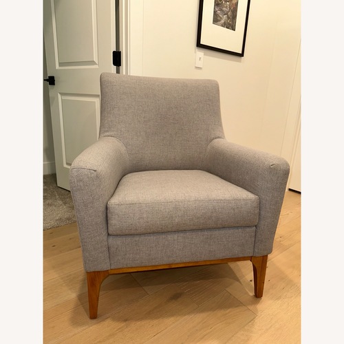 Used West Elm Sloan Light Gray Fabric Armchair for sale on AptDeco