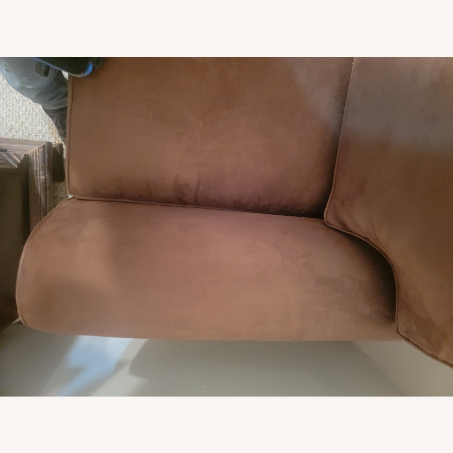 Ethan Allen Featherblend Dark Brown Loveseat - image-6