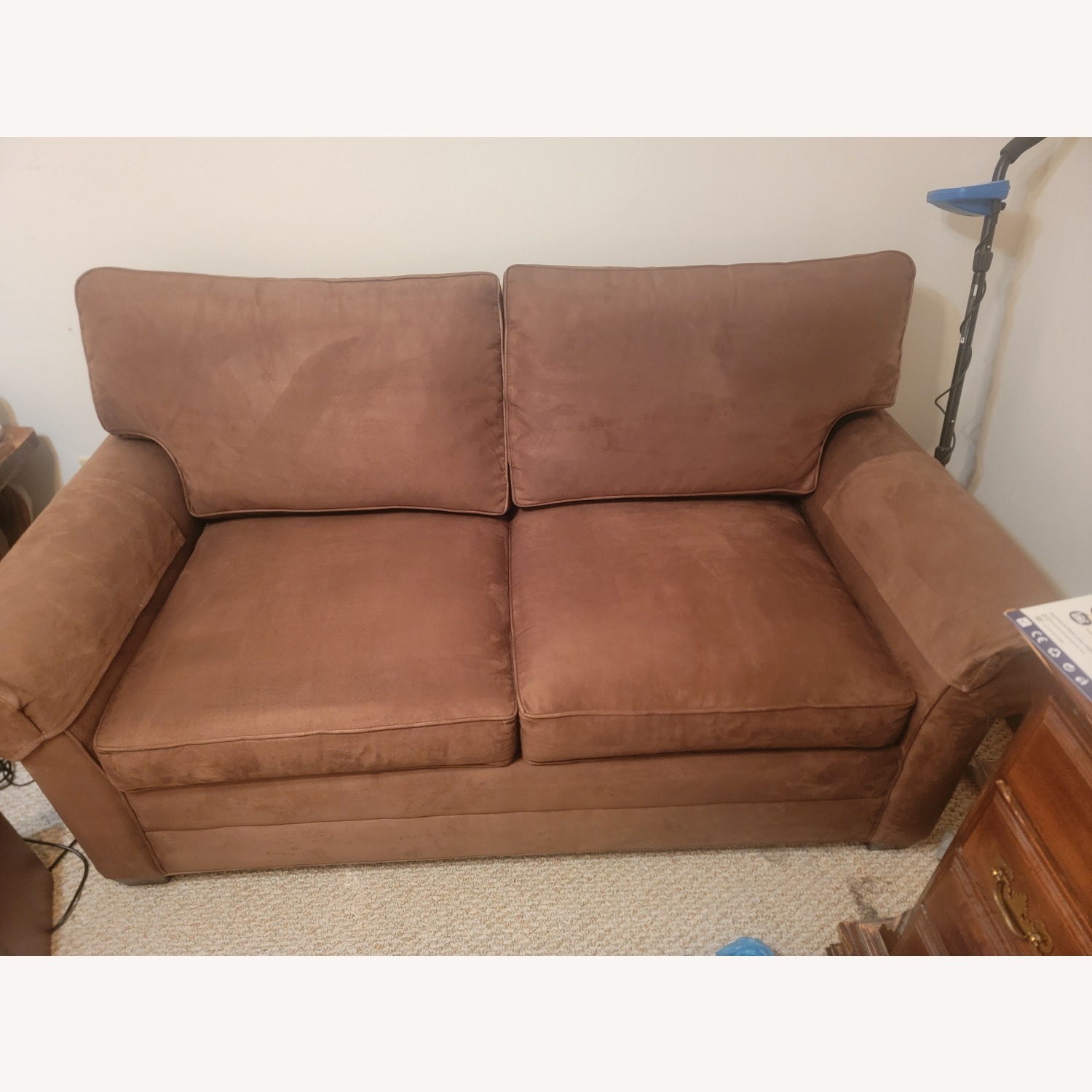 Ethan Allen Featherblend Dark Brown Loveseat - image-23