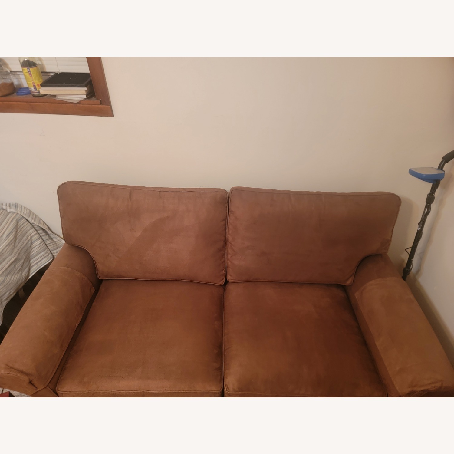 Ethan Allen Featherblend Dark Brown Loveseat - image-3