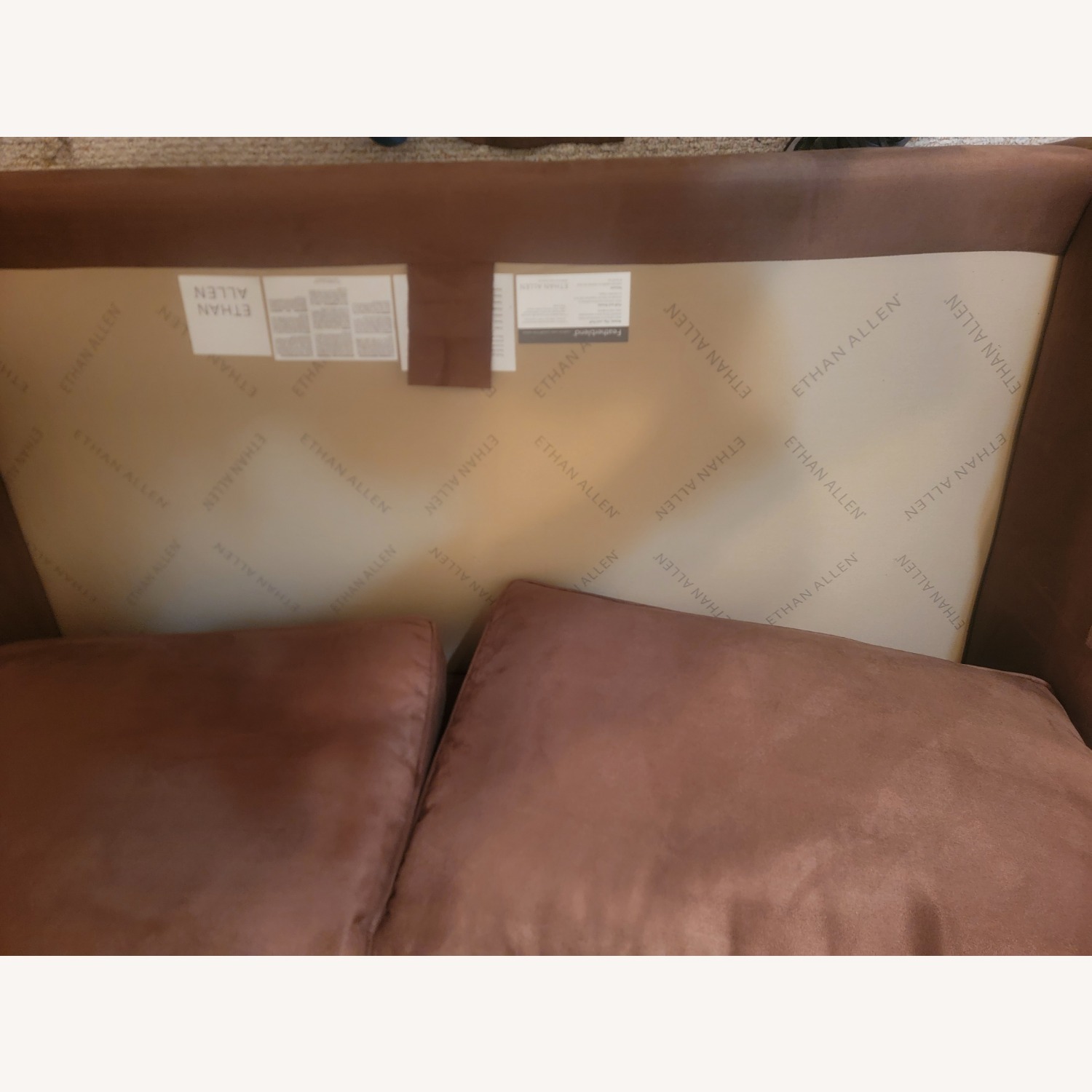 Ethan Allen Featherblend Dark Brown Loveseat - image-18