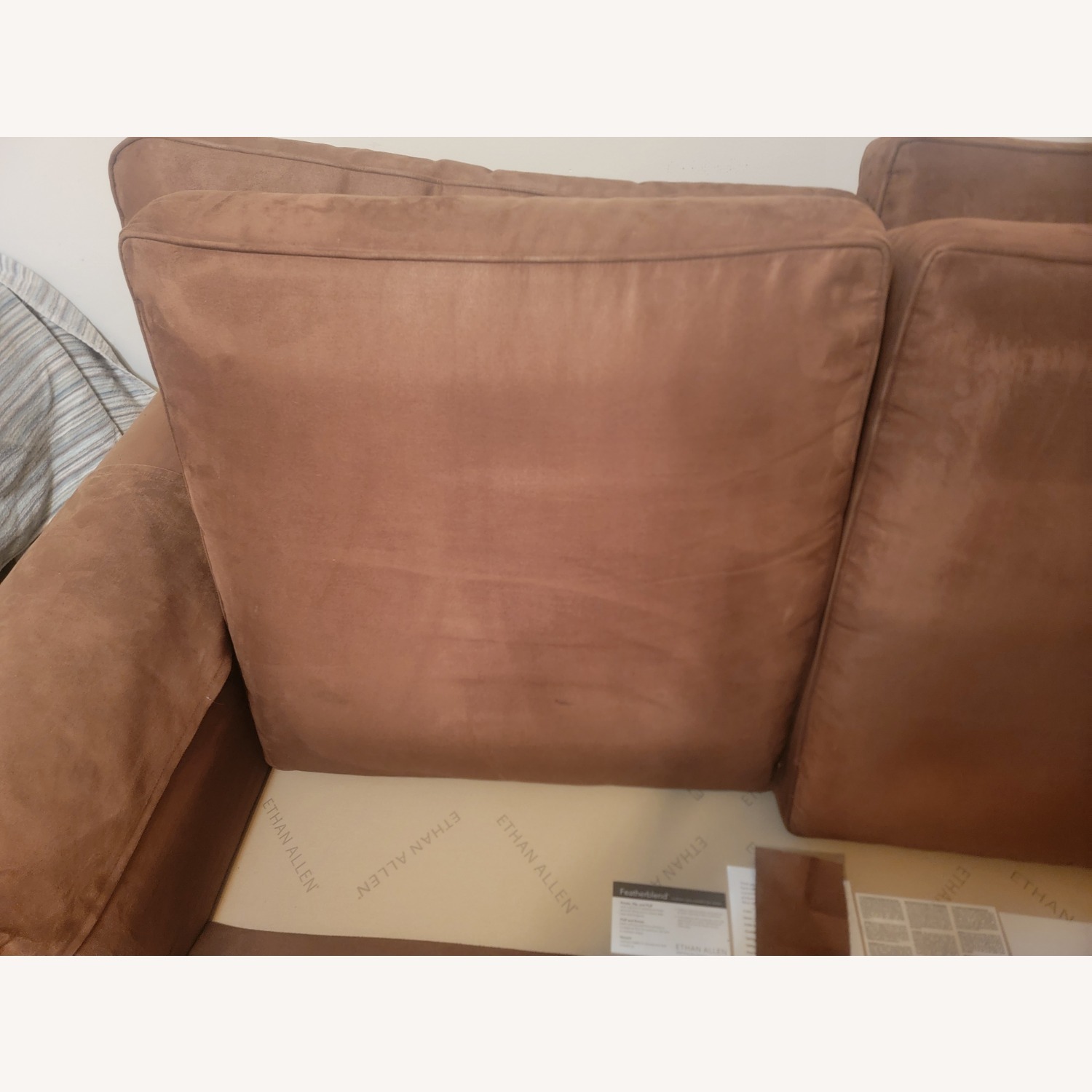 Ethan Allen Featherblend Dark Brown Loveseat - image-16