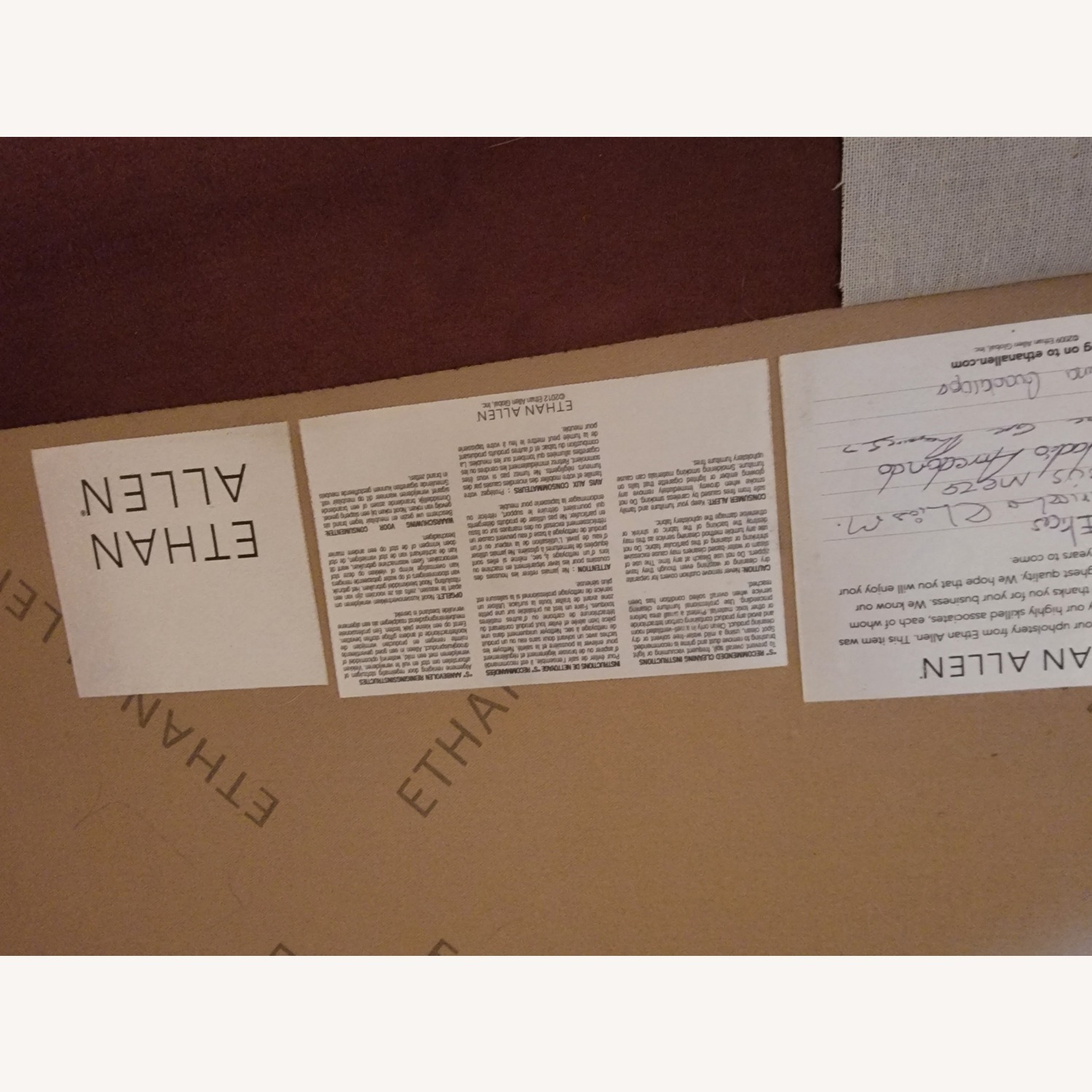 Ethan Allen Featherblend Dark Brown Loveseat - image-20