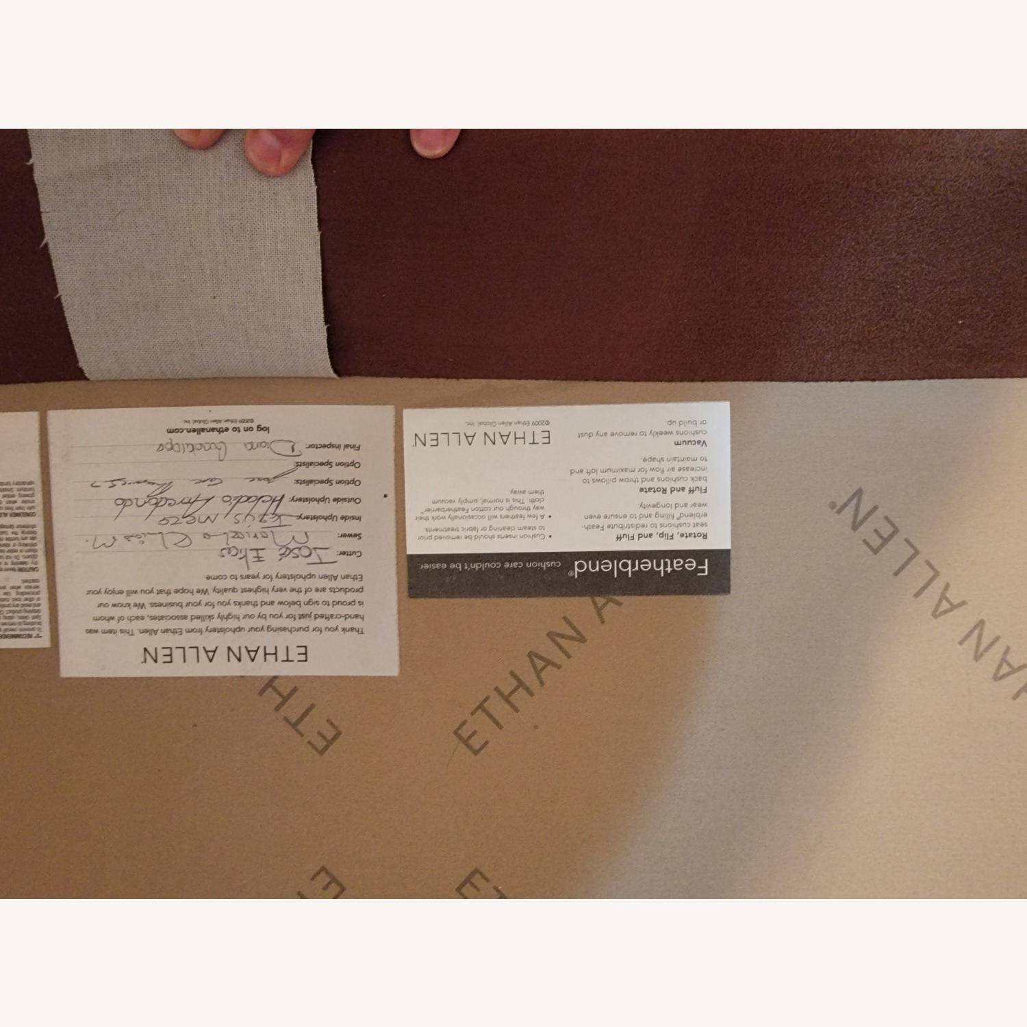 Ethan Allen Featherblend Dark Brown Loveseat - image-19