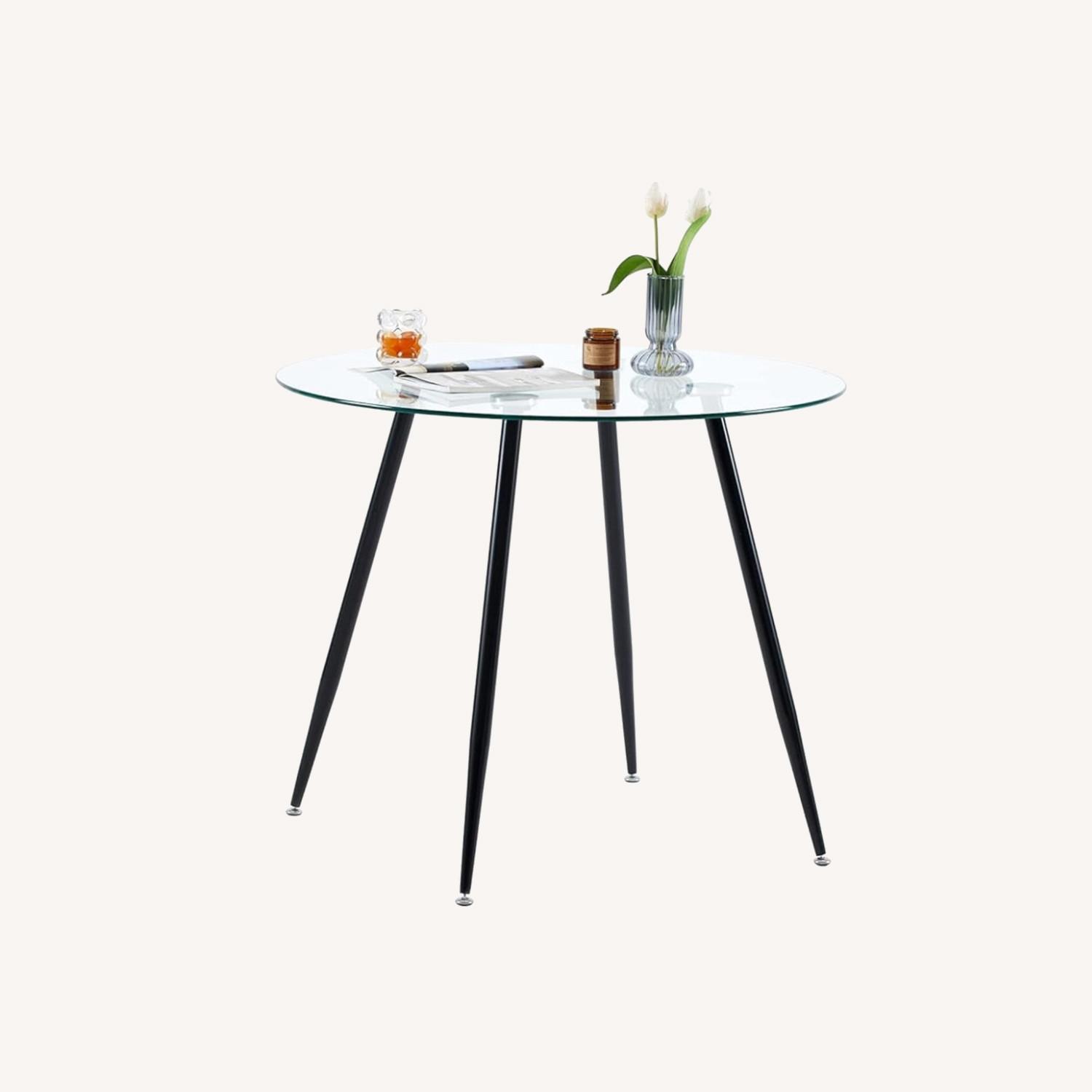 Round Glass Dining Table - image-0