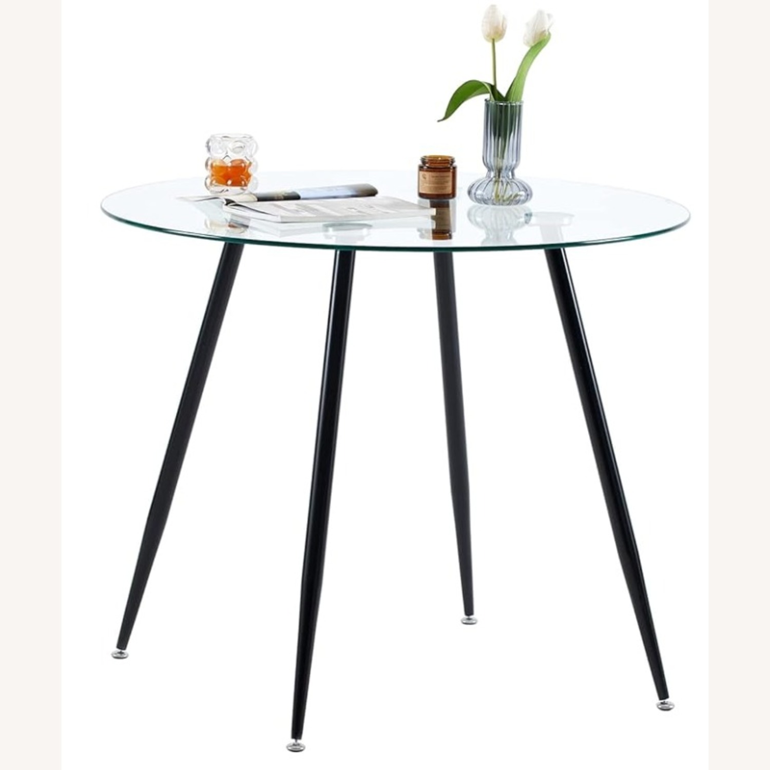 Round Glass Dining Table - image-1