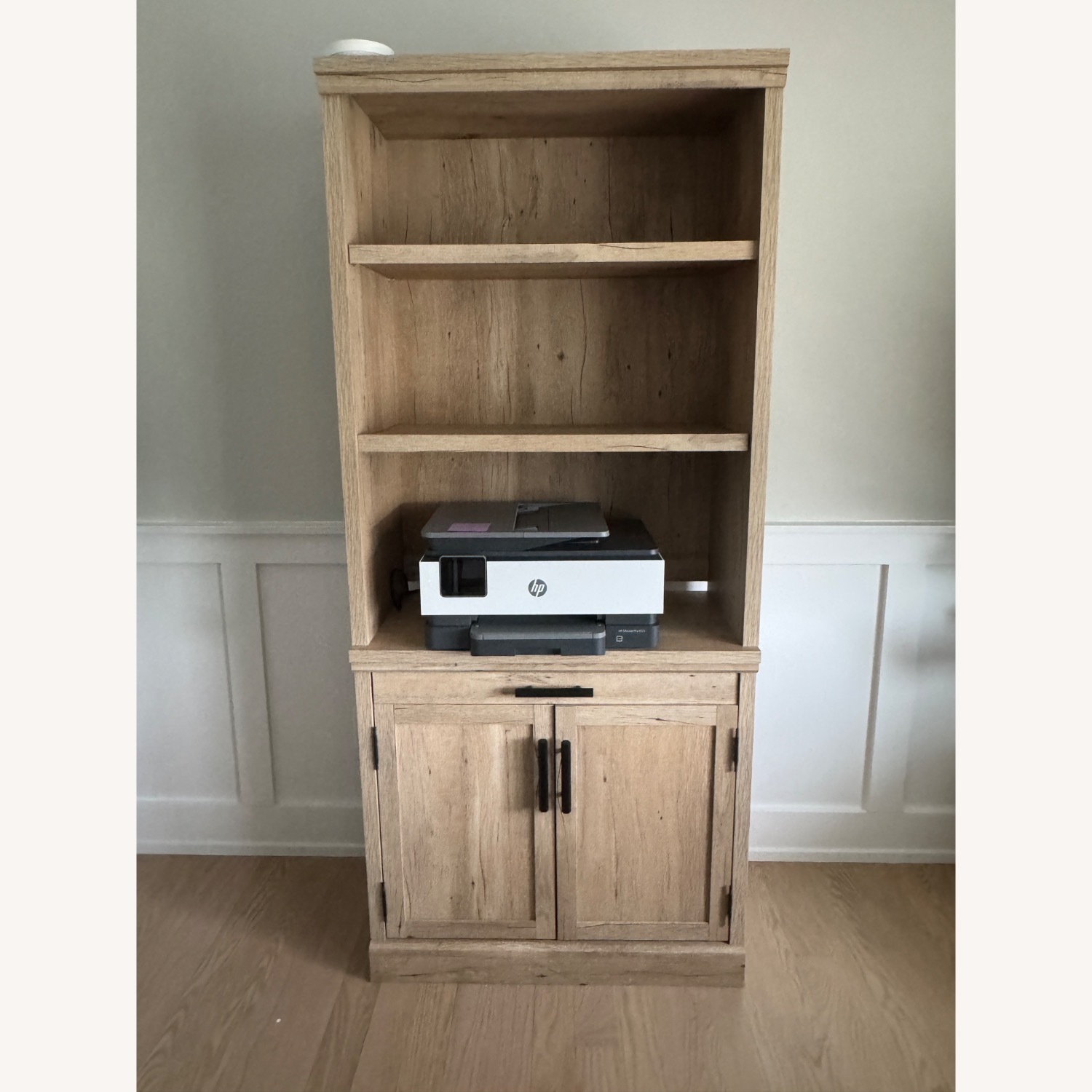 Saunder Aspen Oak Library Bookcase in Prime Oak - image-1