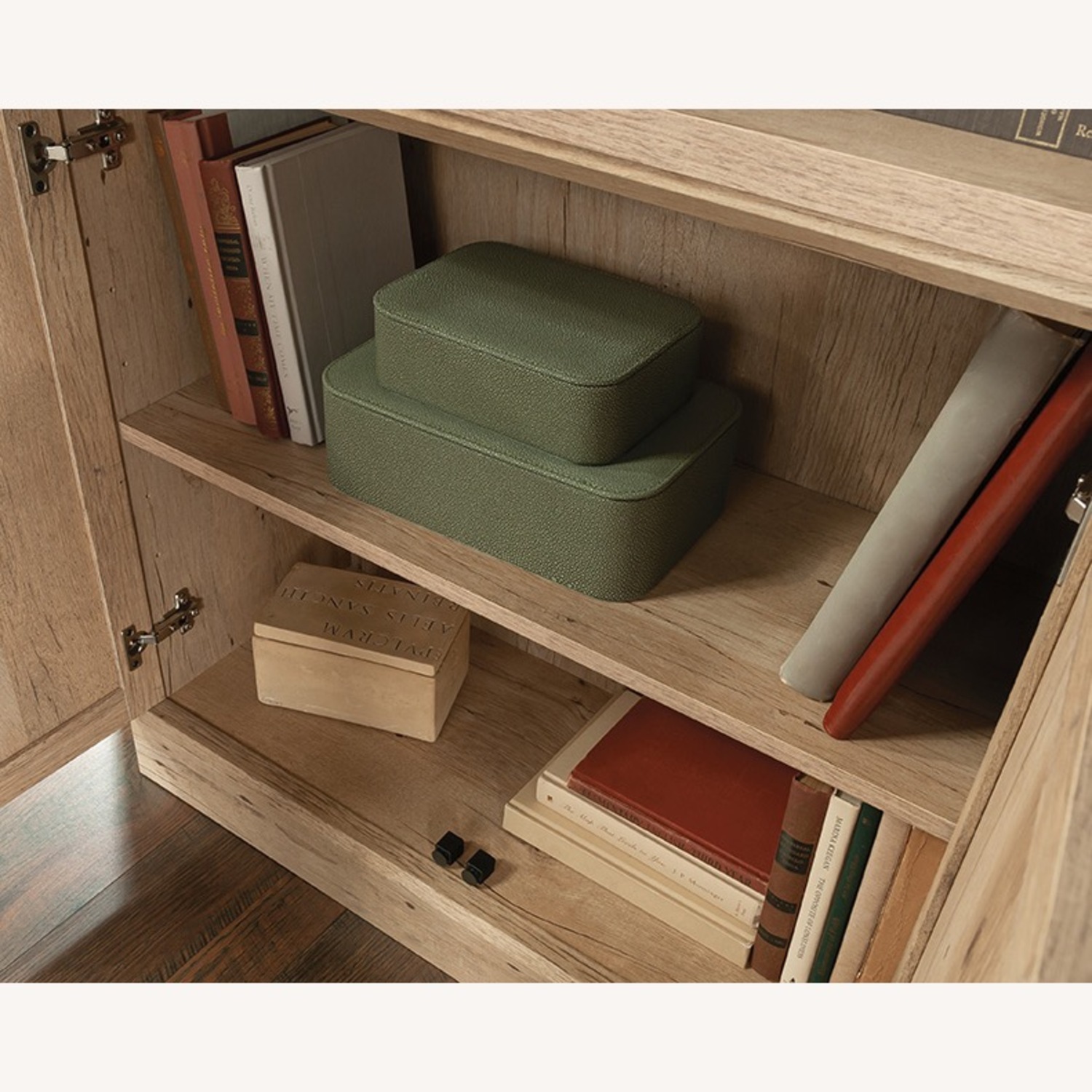 Saunder Aspen Oak Library Bookcase in Prime Oak - image-6