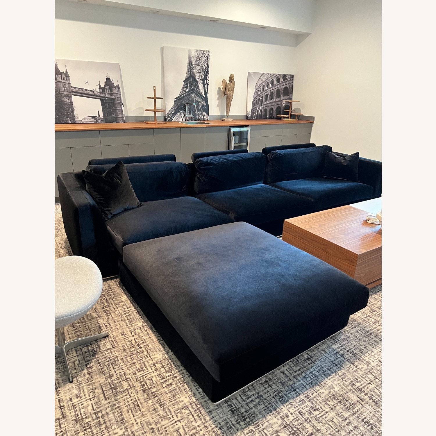 Rove Concepts Modular Black Velvet 3+ Piece Sectional - image-5