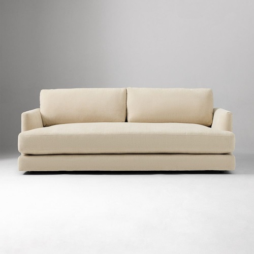 Used West Elm Haven Natural Velvet 3+ Seater Sofa for sale on AptDeco