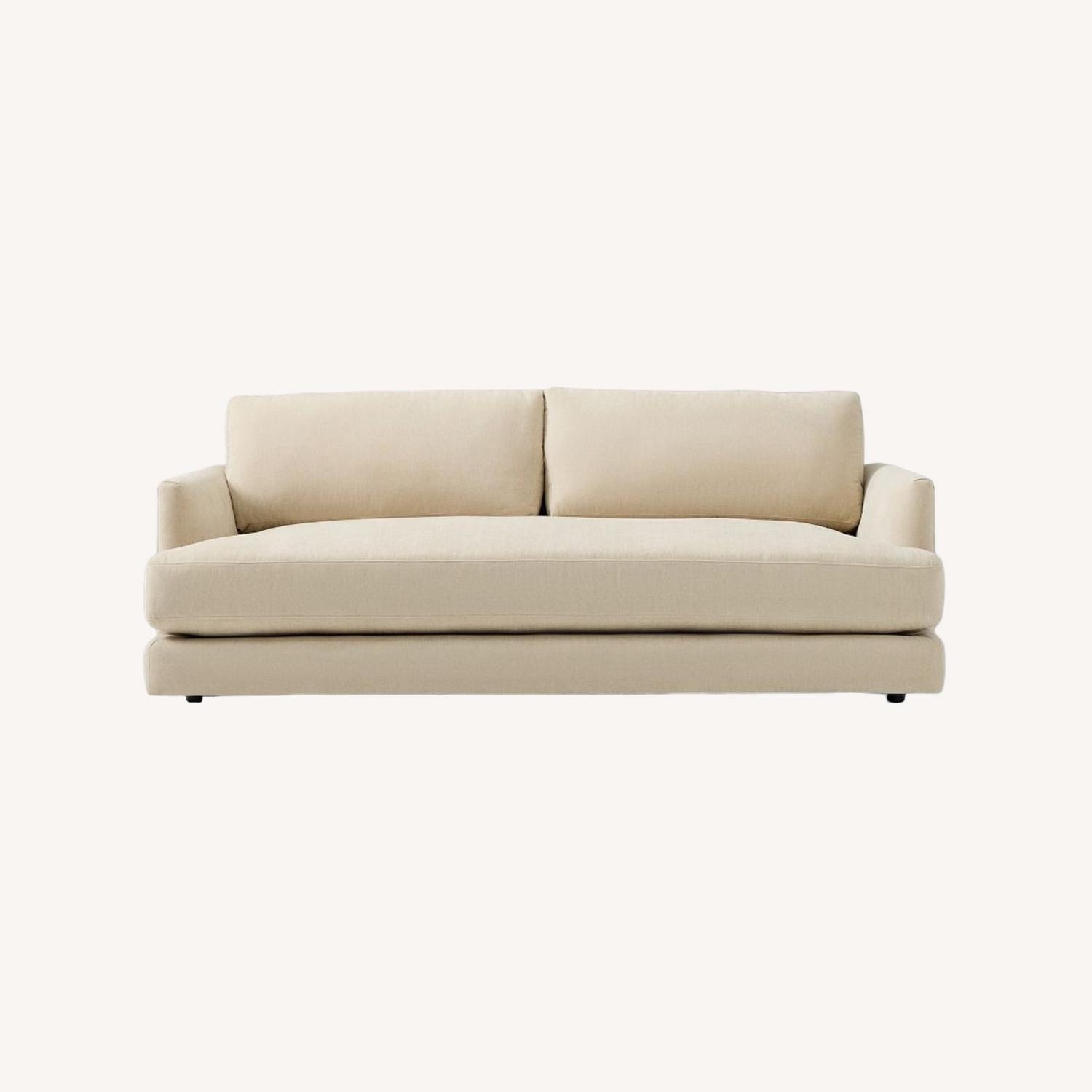 West Elm Haven Natural Velvet 3+ Seater Sofa - image-0