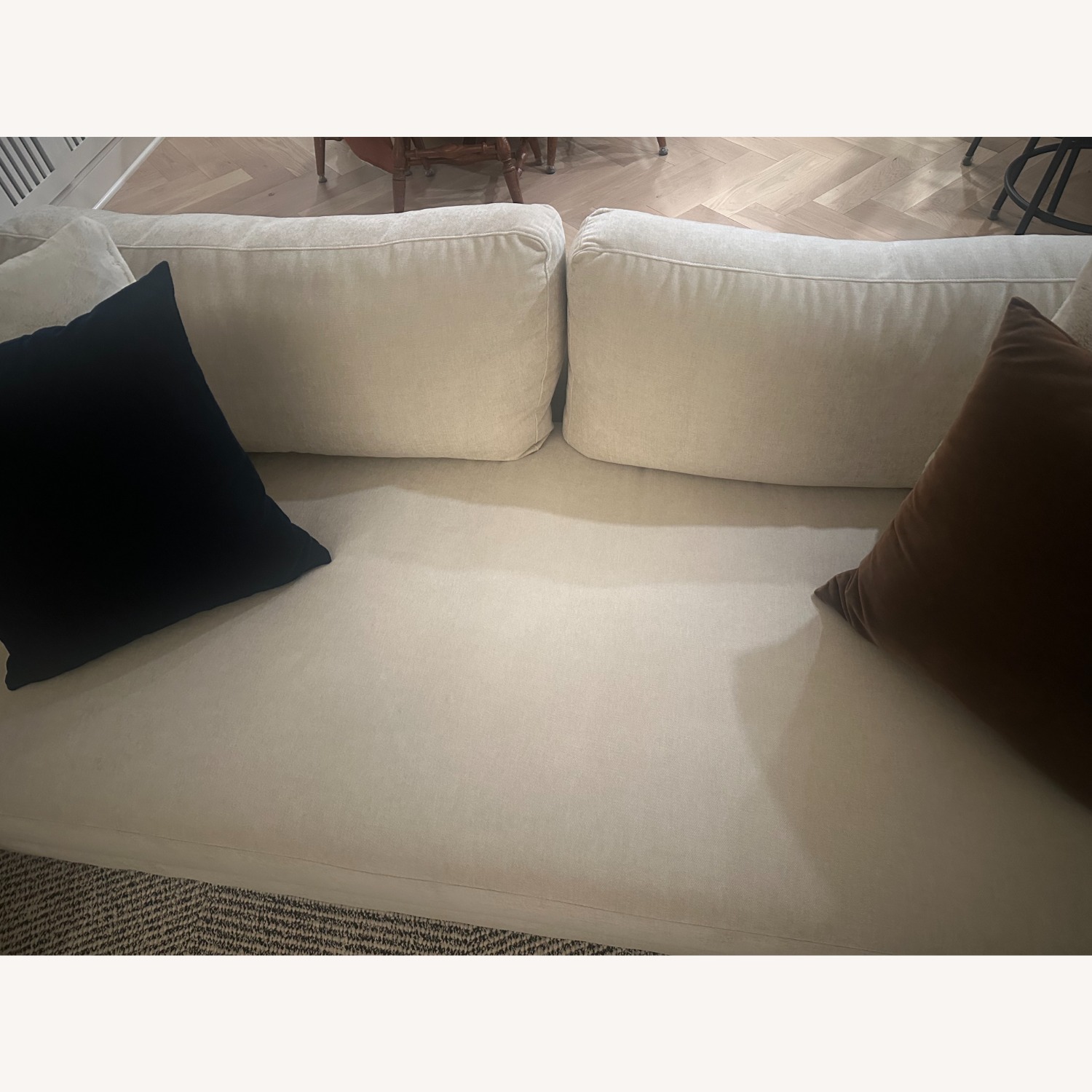 West Elm Haven Natural Velvet 3+ Seater Sofa - image-2