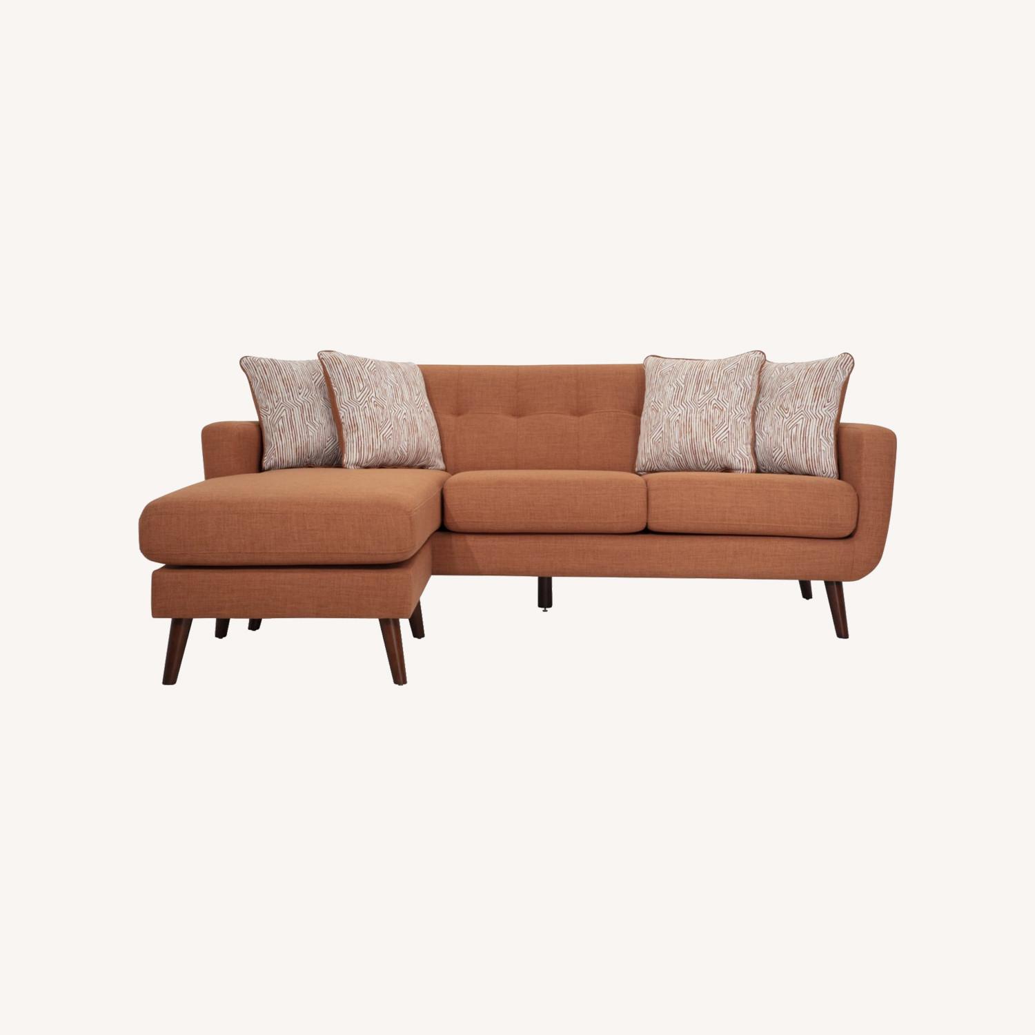 Bob's Discount Furniture Bettie Russet 86'' Orange 2 Piece Sectional - image-0
