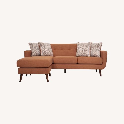 Used Bob's Discount Furniture Bettie Russet 86'' Orange 2 Piece Sectional for sale on AptDeco