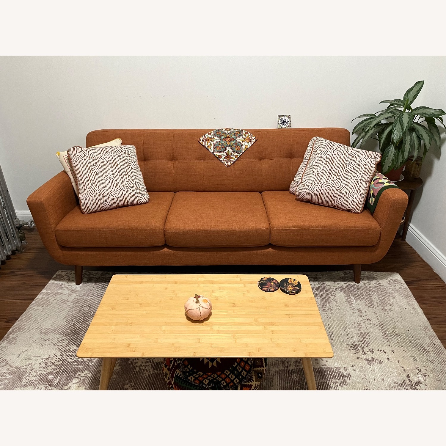 Bob's Discount Furniture Bettie Russet 86'' Orange 2 Piece Sectional - image-2