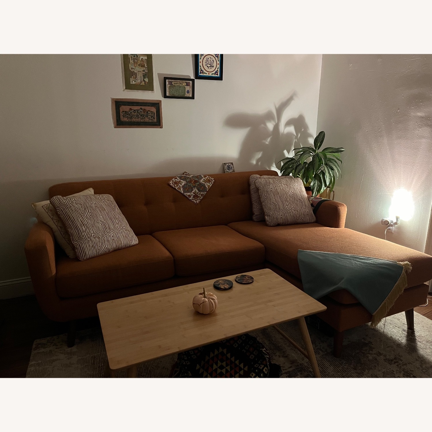 Bob's Discount Furniture Bettie Russet 86'' Orange 2 Piece Sectional - image-5