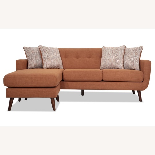 Used Bob's Discount Furniture Bettie Russet 86'' Orange 2 Piece Sectional for sale on AptDeco