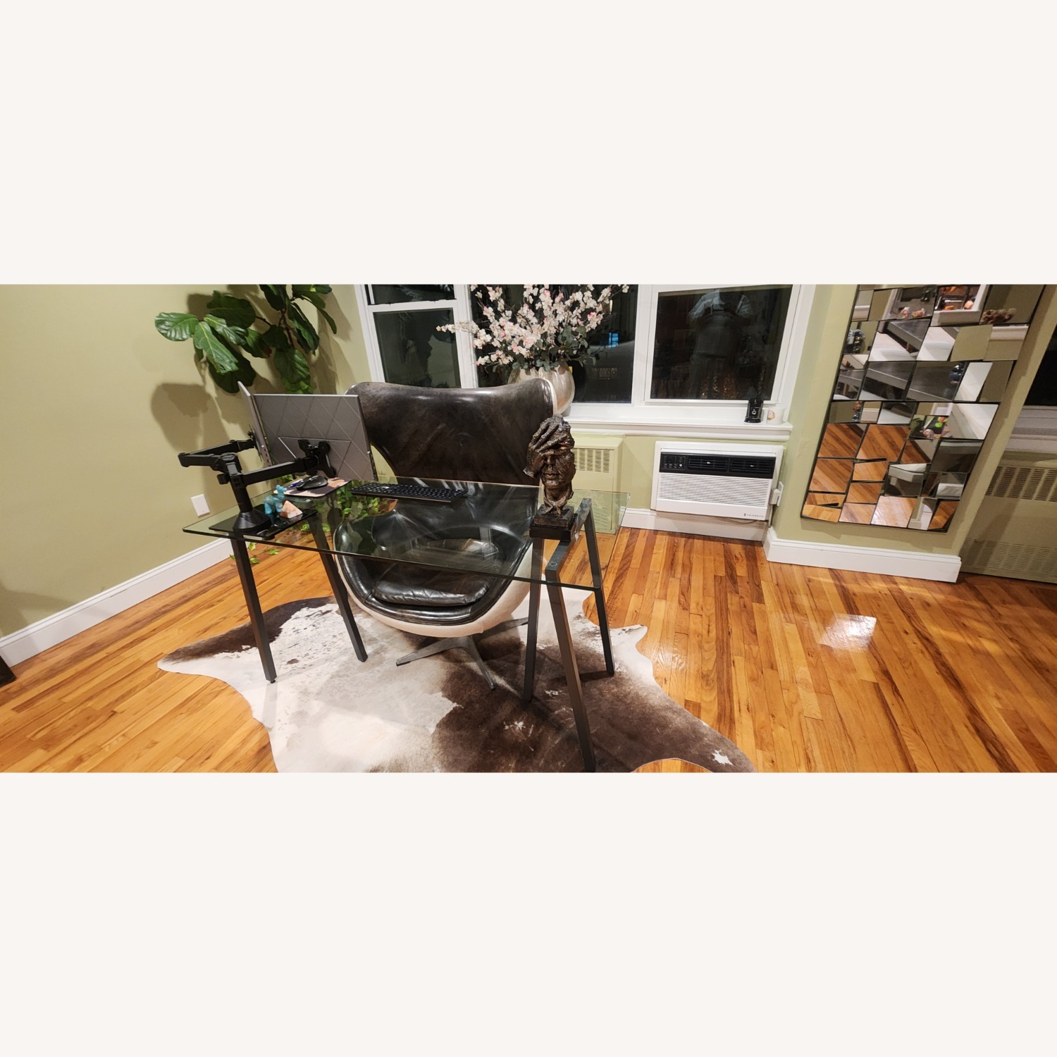 Restoration Hardware Copenhagen Dark Brown Leather Armchair - image-5