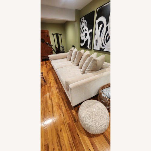 Used Z Gallerie Natural Suede 3+ Seater Sofa for sale on AptDeco