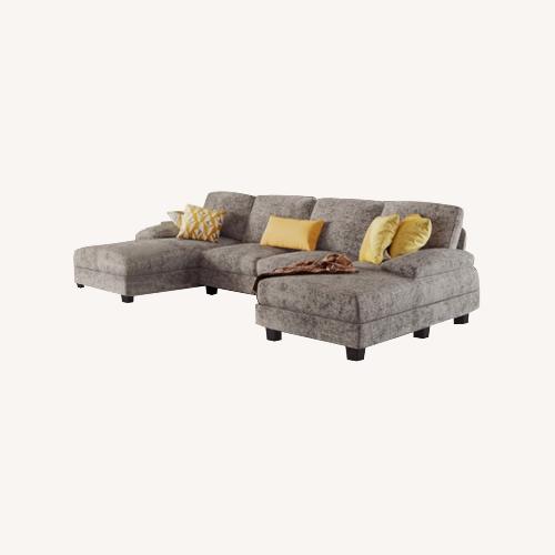 Used Furmax Light Gray Fabric 3+ Piece Sectional for sale on AptDeco