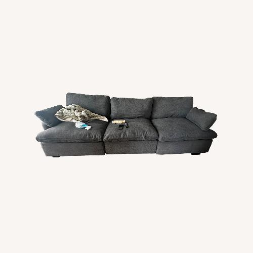 Used Dark Gray Fabric 3+ Seater Sofa for sale on AptDeco