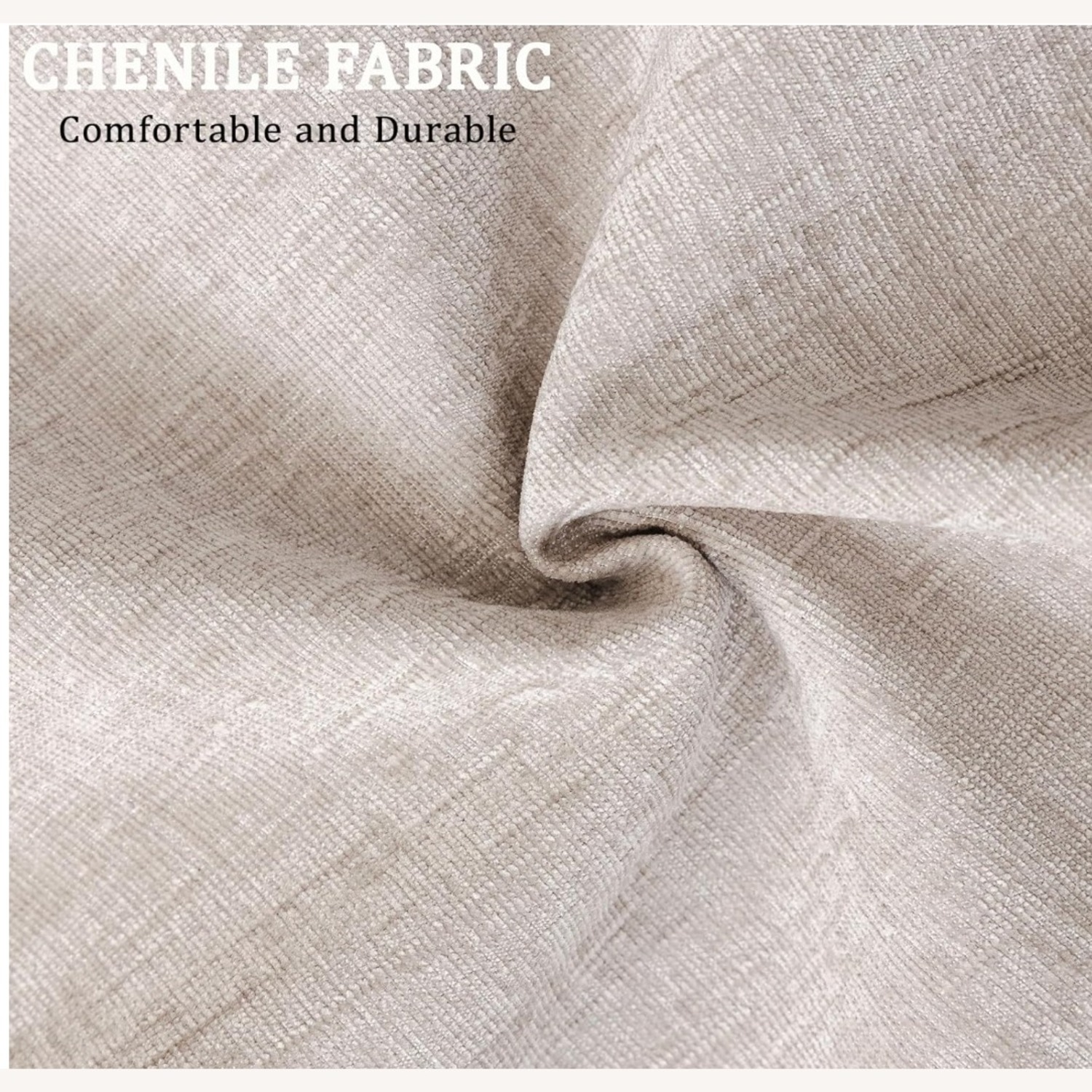 Amazon Light Gray Fabric 3+ Seater Sofa + Ottoman - image-3