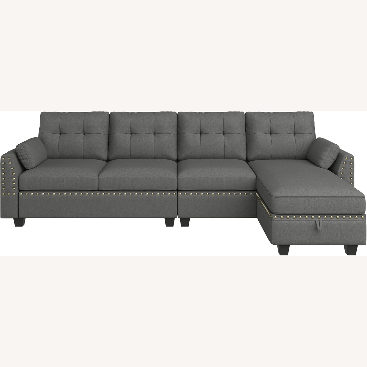 Light Gray Fabric 2 Piece Sectional - image-9