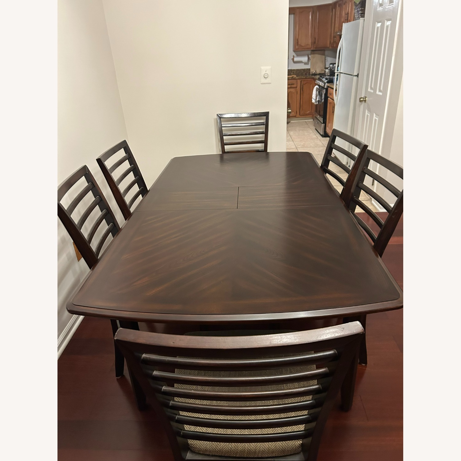 Raymour & Flanigan Dark Brown Dining Set - image-1