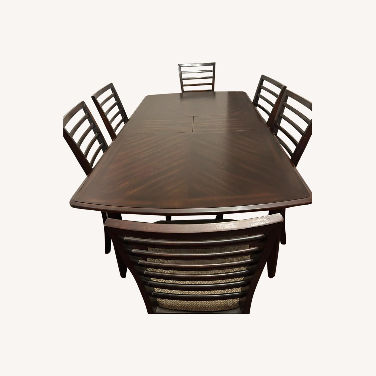 Raymour & Flanigan Dark Brown Dining Set - image-0