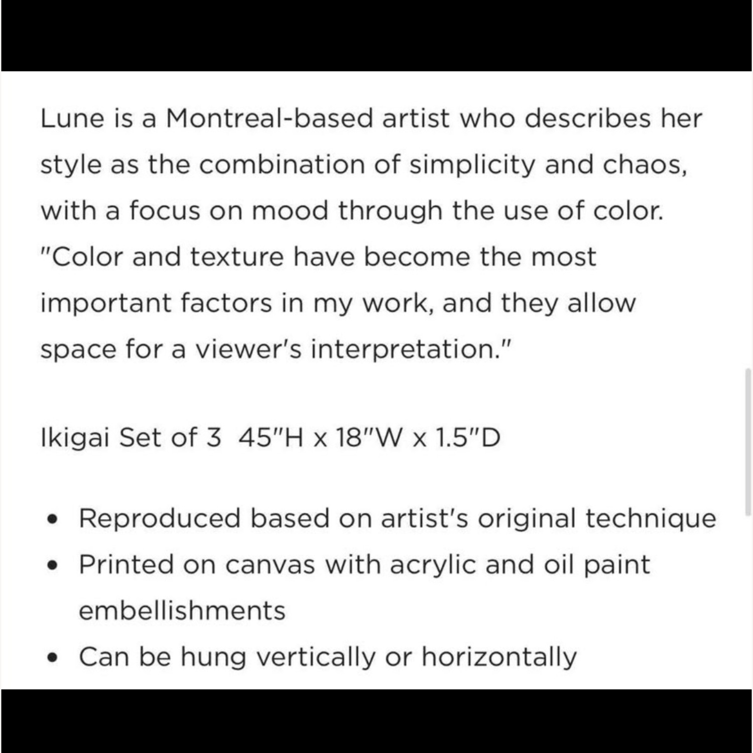 CB2 Ikigai' Acrylic Wall Art Set of 3 - image-6