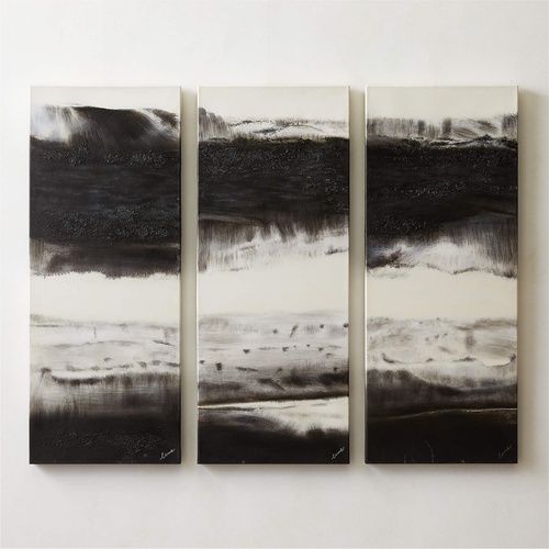 Used CB2 Ikigai' Acrylic Wall Art Set of 3 for sale on AptDeco