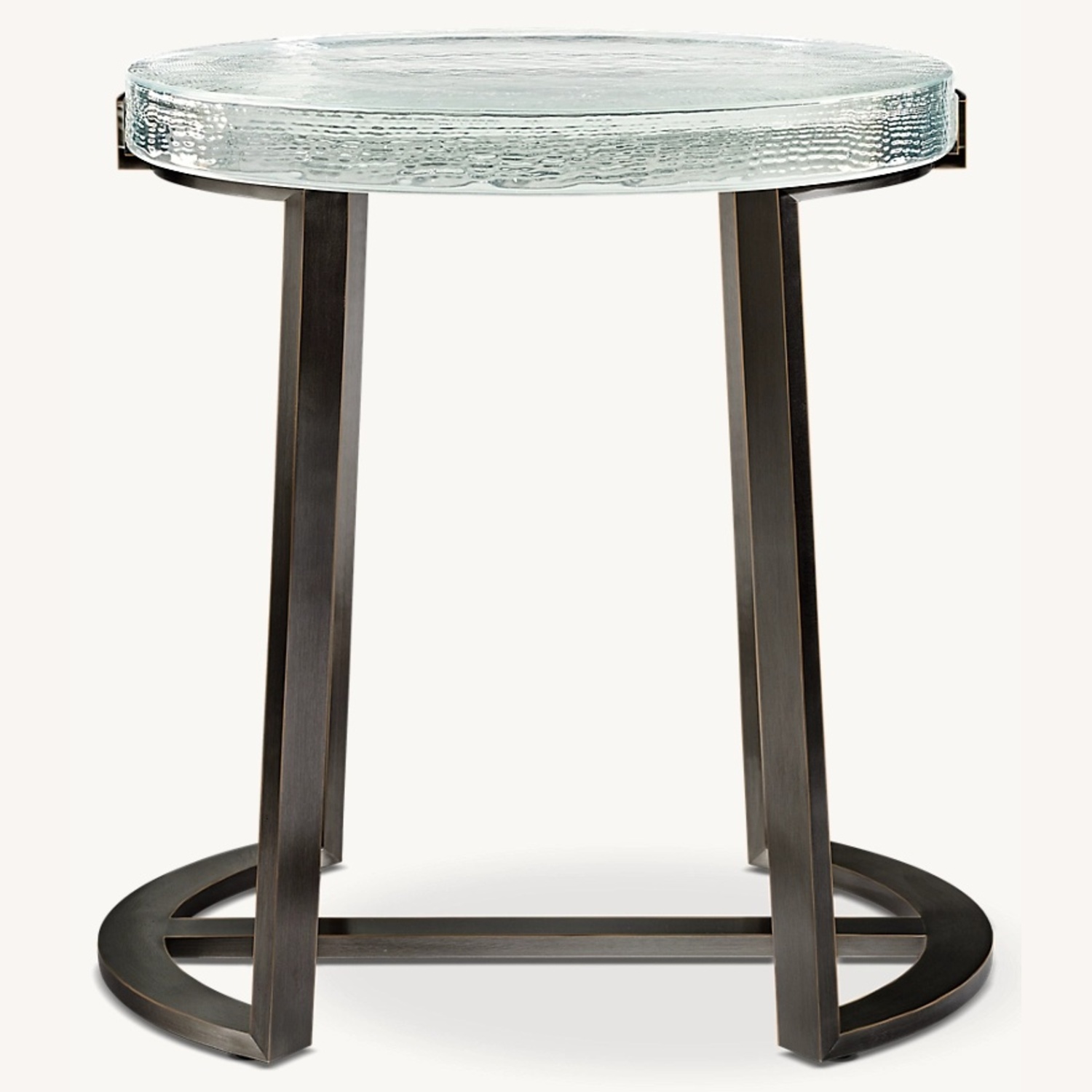 Restoration Hardware Ice Round Side Table - image-0