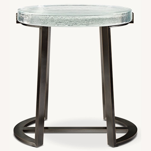 Used Restoration Hardware Ice Round Side Table for sale on AptDeco