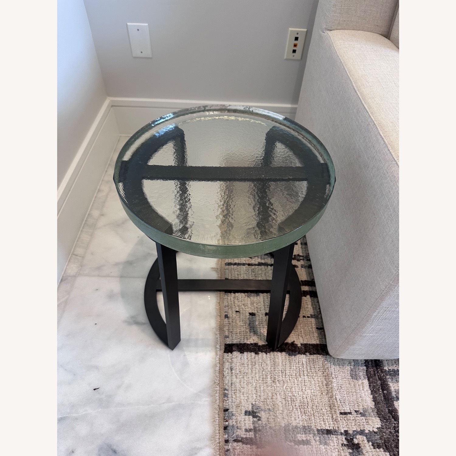 Restoration Hardware Ice Round Side Table - image-2