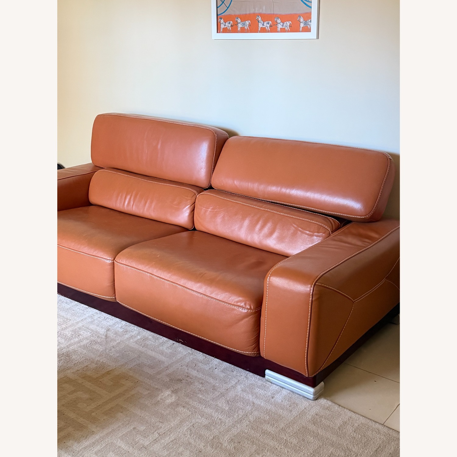 Italian Leather Sofa - image-2