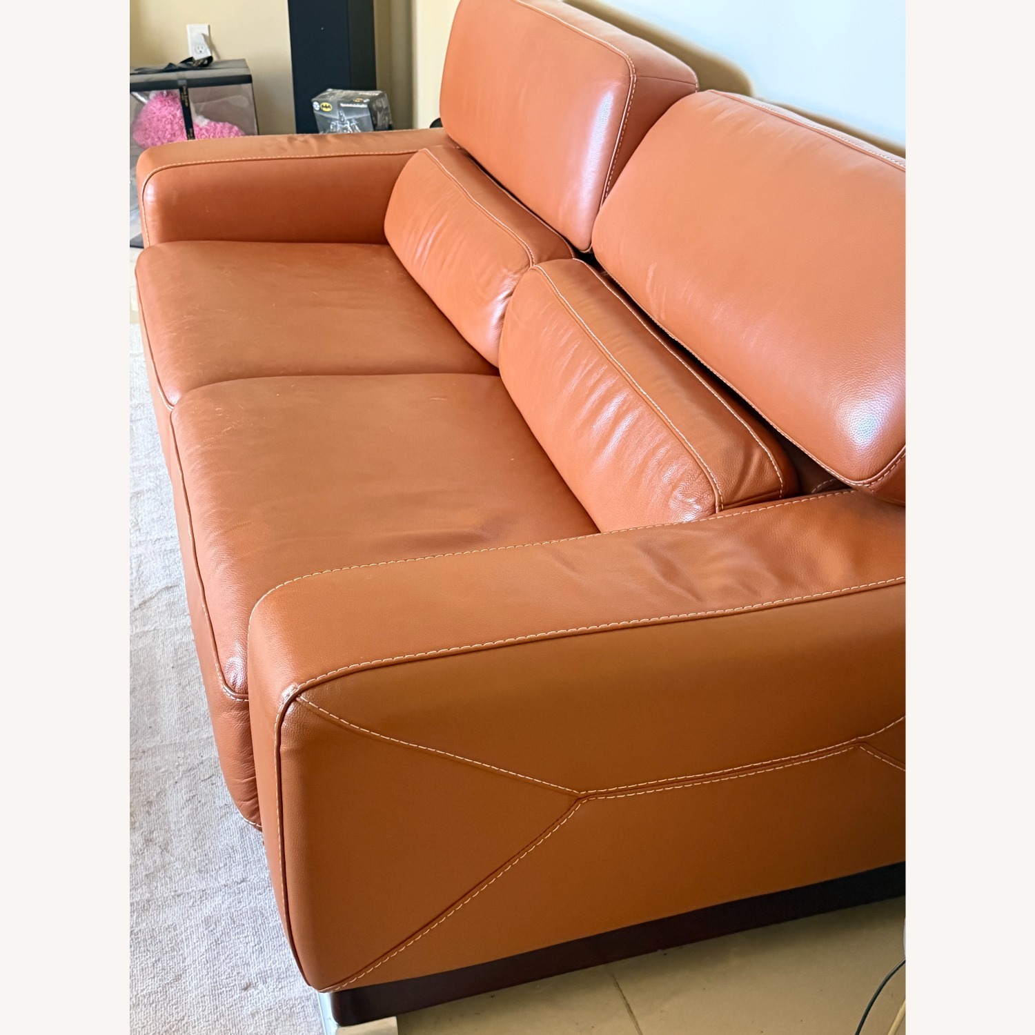 Italian Leather Sofa - image-1