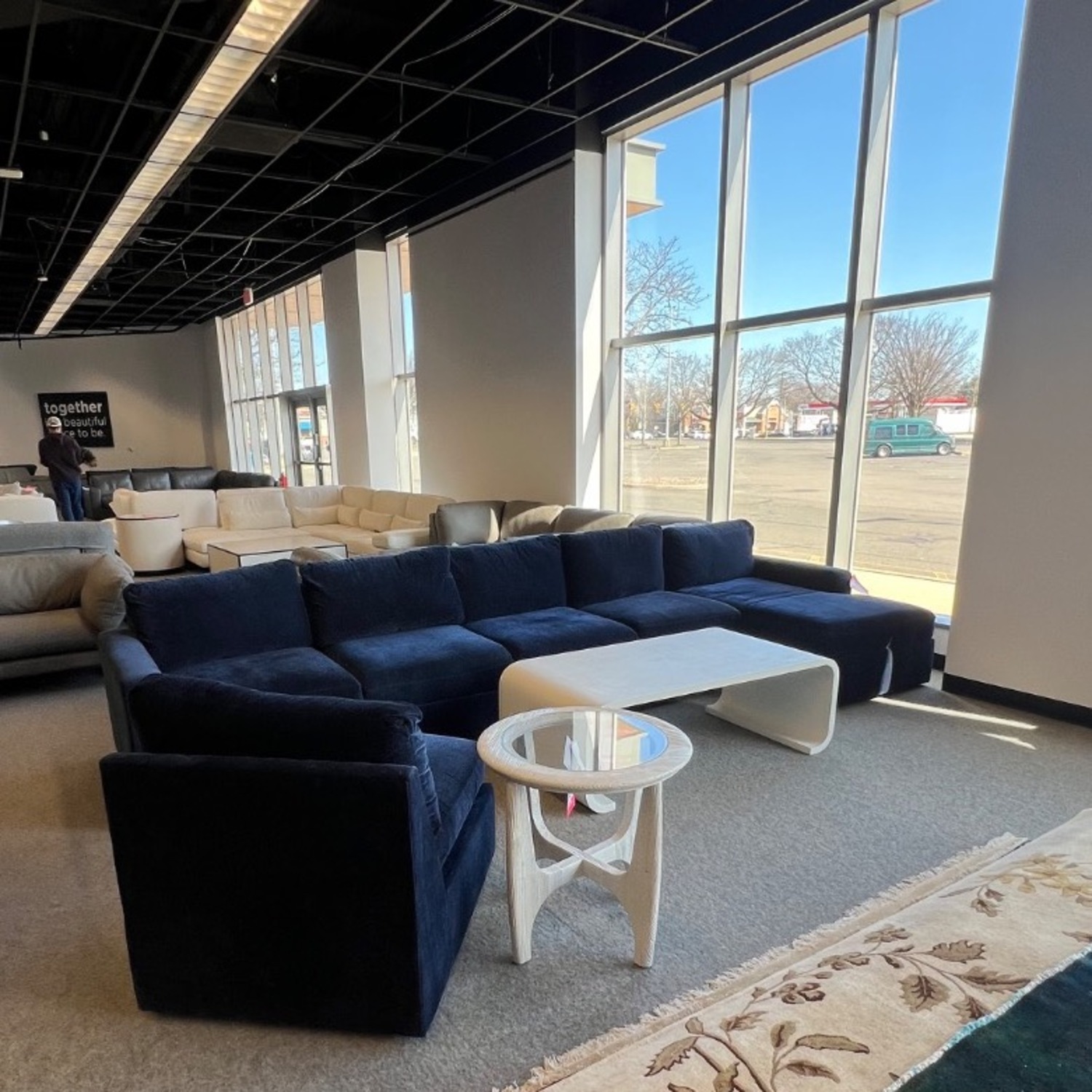 Bloomingdales Modular Navy 4 Piece Sectional - image-4