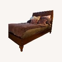 Vintage Solid Wood Sleigh Bed, Queen Size 