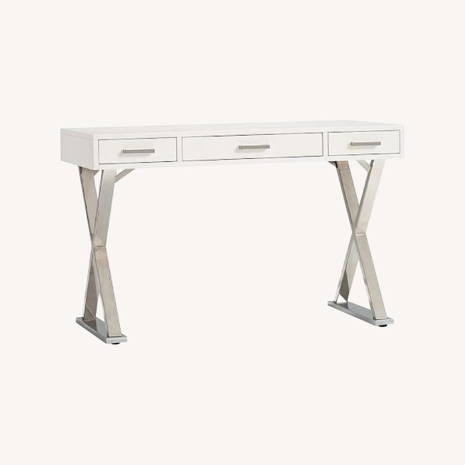 Pottery Barn Ava 47.5" Writing Desk with Drawers - image-0