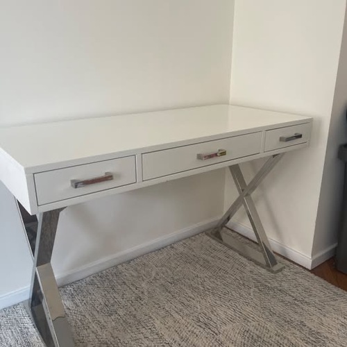 Used Pottery Barn Ava 47.5" Writing Desk with Drawers for sale on AptDeco
